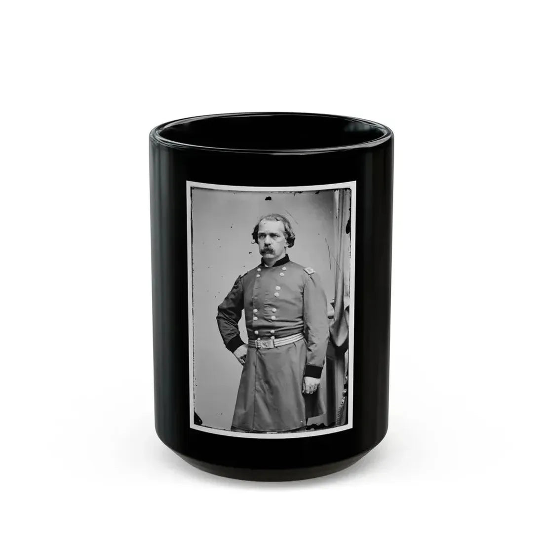 Brig. Gen. J. Hobart Ward 001 (U.S. Civil War) Black Coffee Mug 15oz - Go Mug Yourself