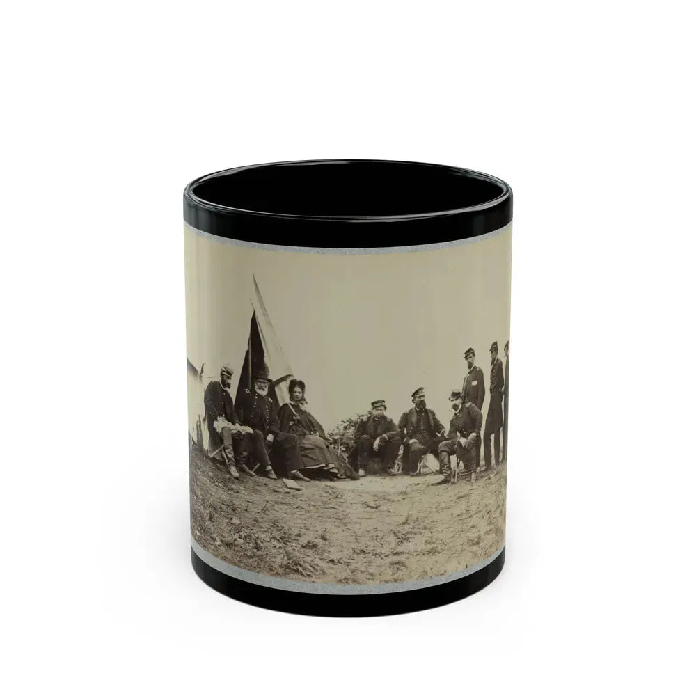 Brig. Gen. J. J. Abercrombie And Group (U.S. Civil War) Black Coffee Mug 11oz - Go Mug Yourself