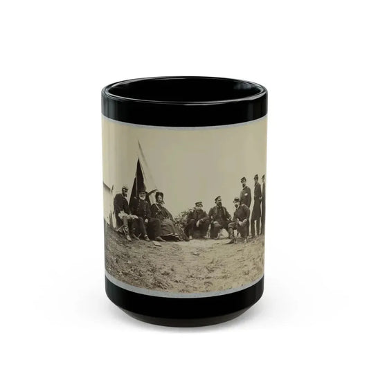 Brig. Gen. J. J. Abercrombie And Group (U.S. Civil War) Black Coffee Mug 15oz - Go Mug Yourself
