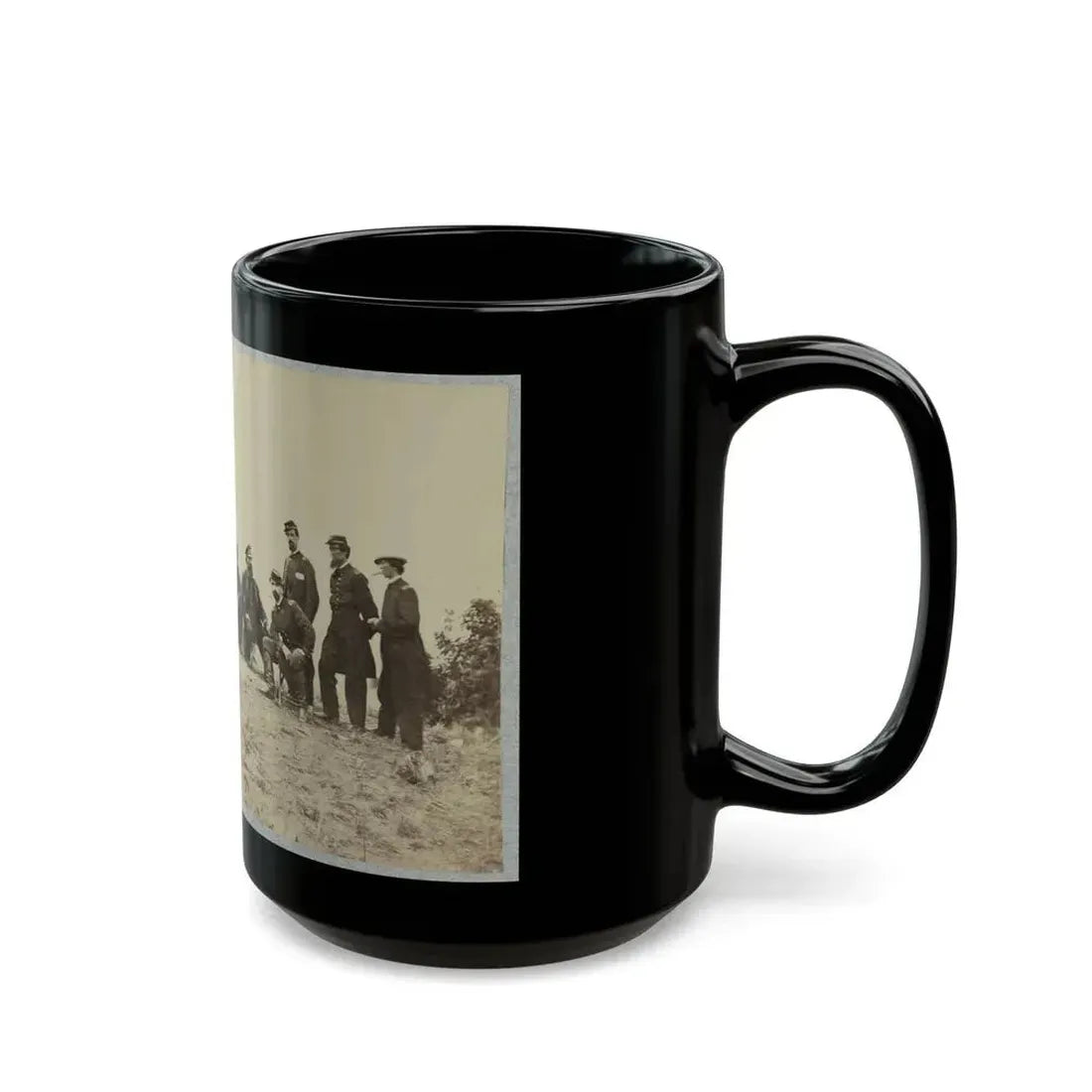 Brig. Gen. J. J. Abercrombie And Group (U.S. Civil War) Black Coffee Mug - Go Mug Yourself