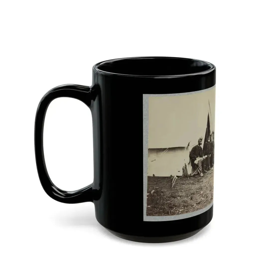Brig. Gen. J. J. Abercrombie And Group (U.S. Civil War) Black Coffee Mug - Go Mug Yourself