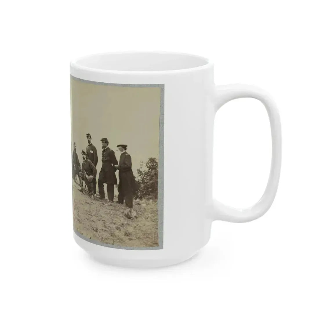 Brig. Gen. J. J. Abercrombie And Group (U.S. Civil War) White Coffee Mug - Go Mug Yourself