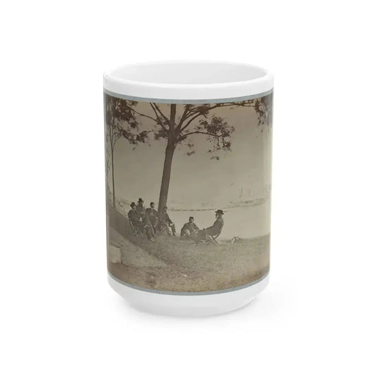 Brig. Gen. J. J. Abercrombie And Staff (U.S. Civil War) White Coffee Mug 15oz - Go Mug Yourself