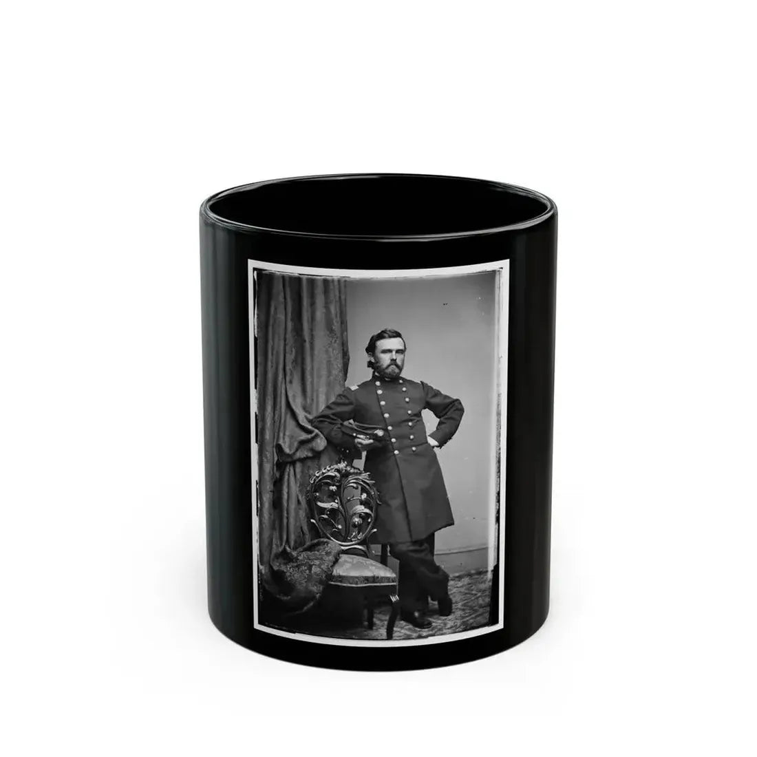 Brig. Gen. Jacob Sharp Col. 156th N.Y. Inf. (U.S. Civil War) Black Coffee Mug 11oz - Go Mug Yourself