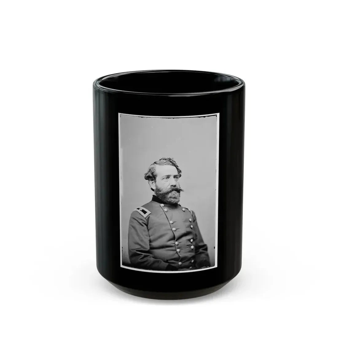 Brig. Gen. J.M. Brannon, Commanded 10th Army Corps In 1862-3 (U.S. Civil War) Black Coffee Mug 15oz - Go Mug Yourself