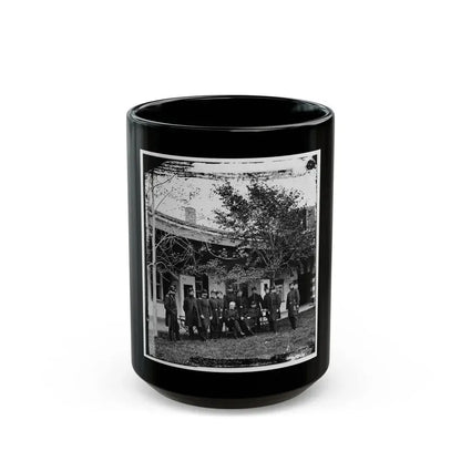 Brig. Gen. Mathew Martin  Burke & Staff. (U.S. Civil War) Black Coffee Mug 15oz - Go Mug Yourself