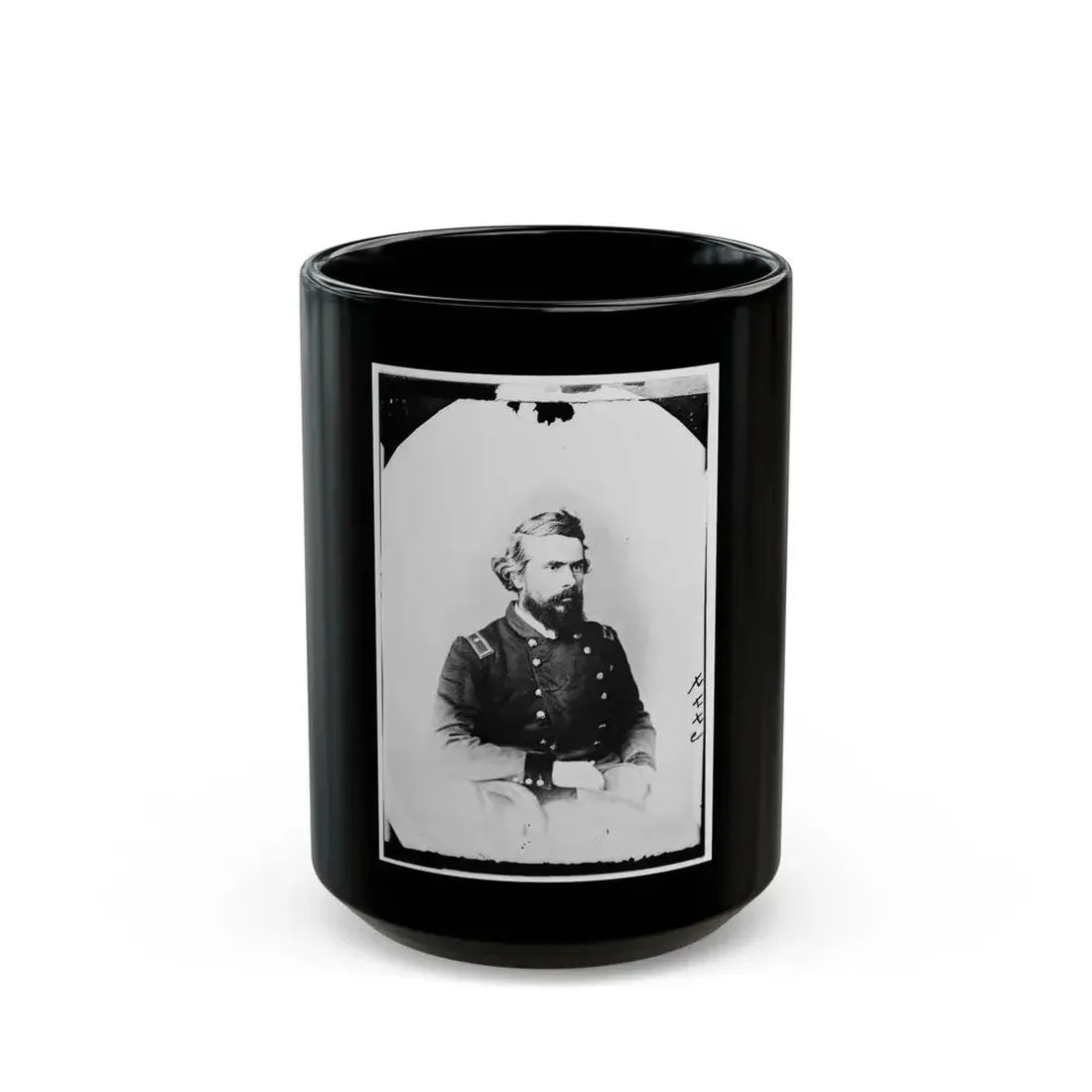 Brig. Gen. Truman Seymour, Capt. At Fort Sumter, 1861 002 (U.S. Civil War) Black Coffee Mug 15oz - Go Mug Yourself