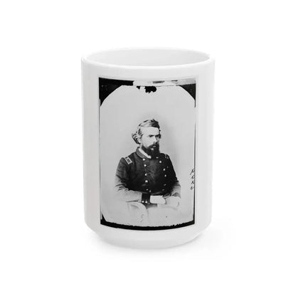 Brig. Gen. Truman Seymour, Capt. At Fort Sumter, 1861 002 (U.S. Civil War) White Coffee Mug 15oz - Go Mug Yourself
