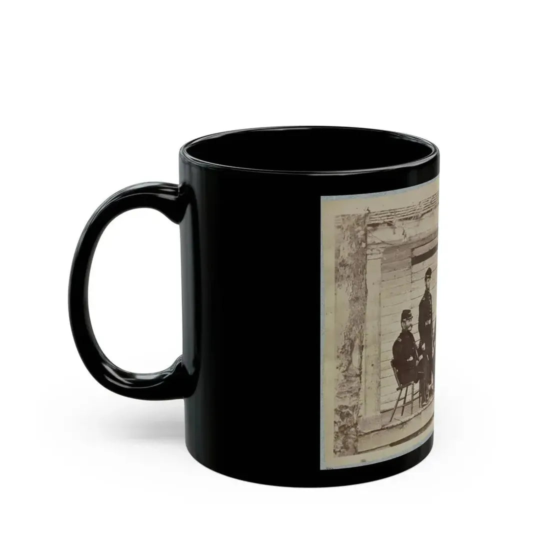 Brig. General J. S. Wadsworth And Staff (U.S. Civil War) Black Coffee Mug - Go Mug Yourself