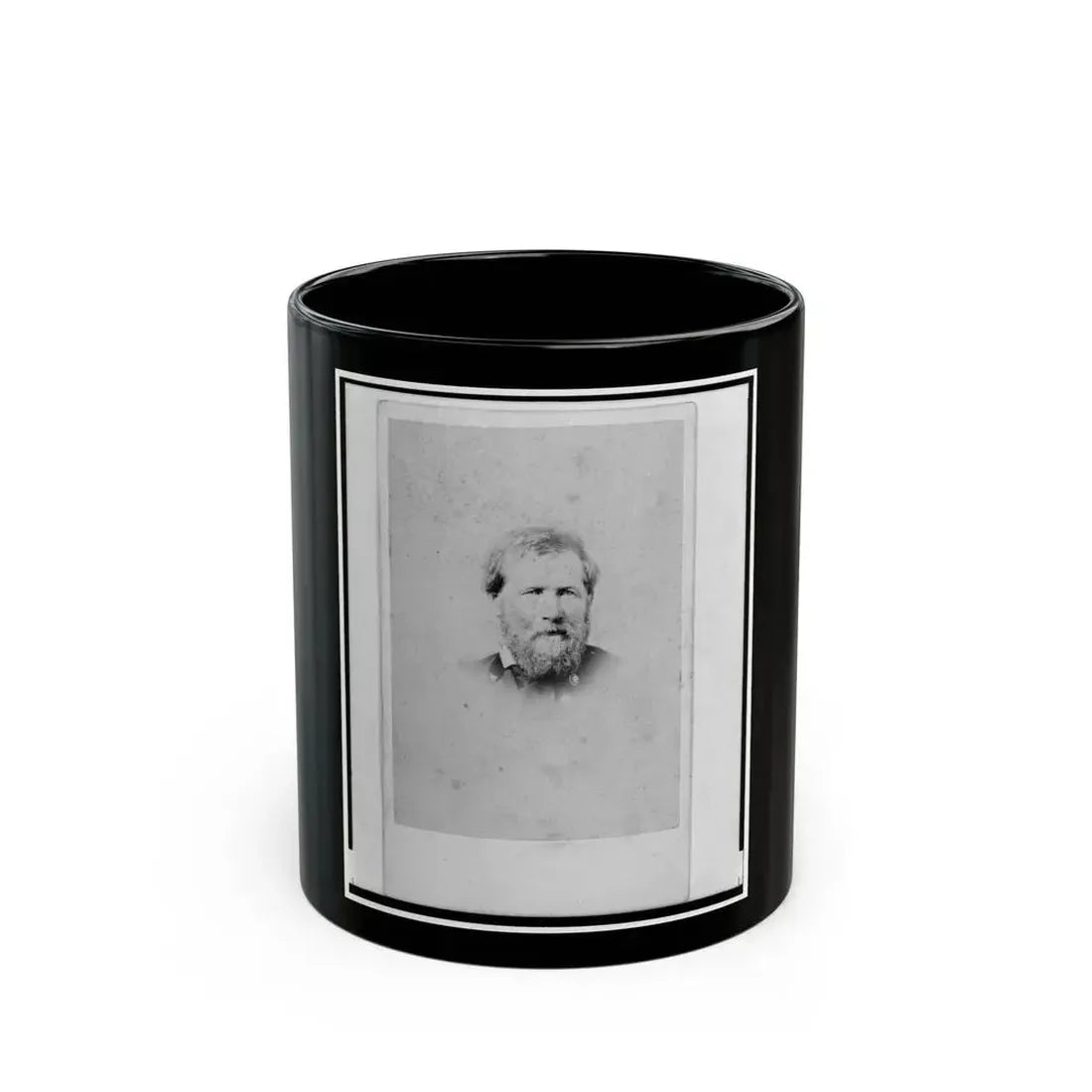 Brig. General John Mcauley Palmer, Union Officer, Bust Portrait, Facing Front (U.S. Civil War) Black Coffee Mug 11oz - Go Mug Yourself