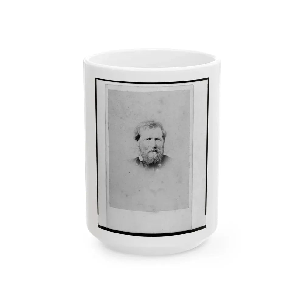Brig. General John Mcauley Palmer, Union Officer, Bust Portrait, Facing Front (U.S. Civil War) White Coffee Mug 15oz - Go Mug Yourself