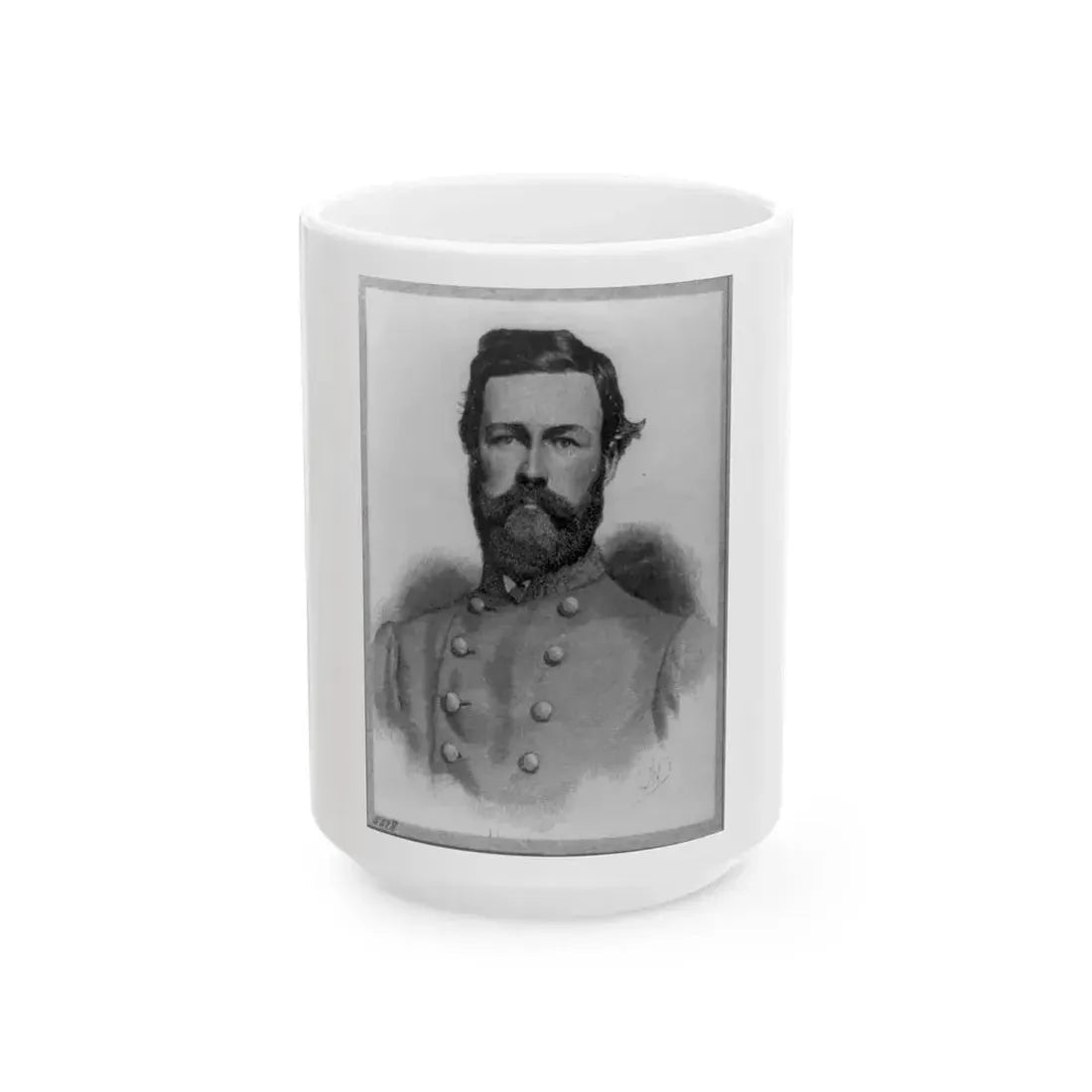 Brig. General Johnson Kelly Duncan, Head-And-Shoulders Portrait, Facing Front (U.S. Civil War) White Coffee Mug 15oz - Go Mug Yourself