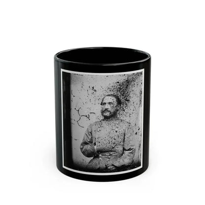 Brig. General Thomas L. Clingman, Half-Length Portrait, Seated, Facing Left (U.S. Civil War) Black Coffee Mug 11oz - Go Mug Yourself