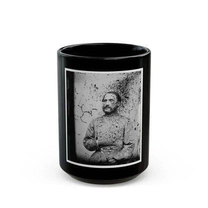 Brig. General Thomas L. Clingman, Half-Length Portrait, Seated, Facing Left (U.S. Civil War) Black Coffee Mug 15oz - Go Mug Yourself