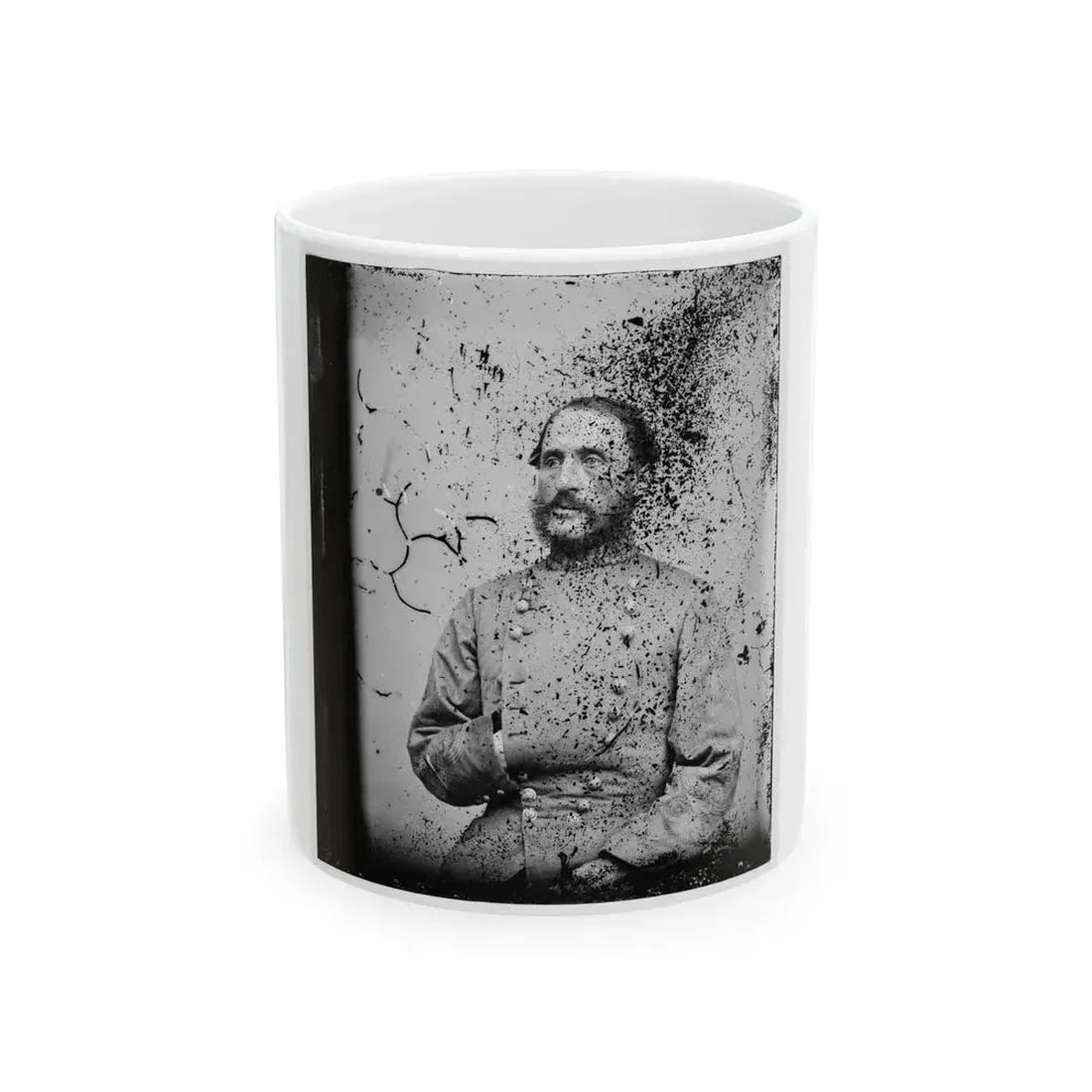 Brig. General Thomas L. Clingman, Half-Length Portrait, Seated, Facing Left (U.S. Civil War) White Coffee Mug 11oz - Go Mug Yourself