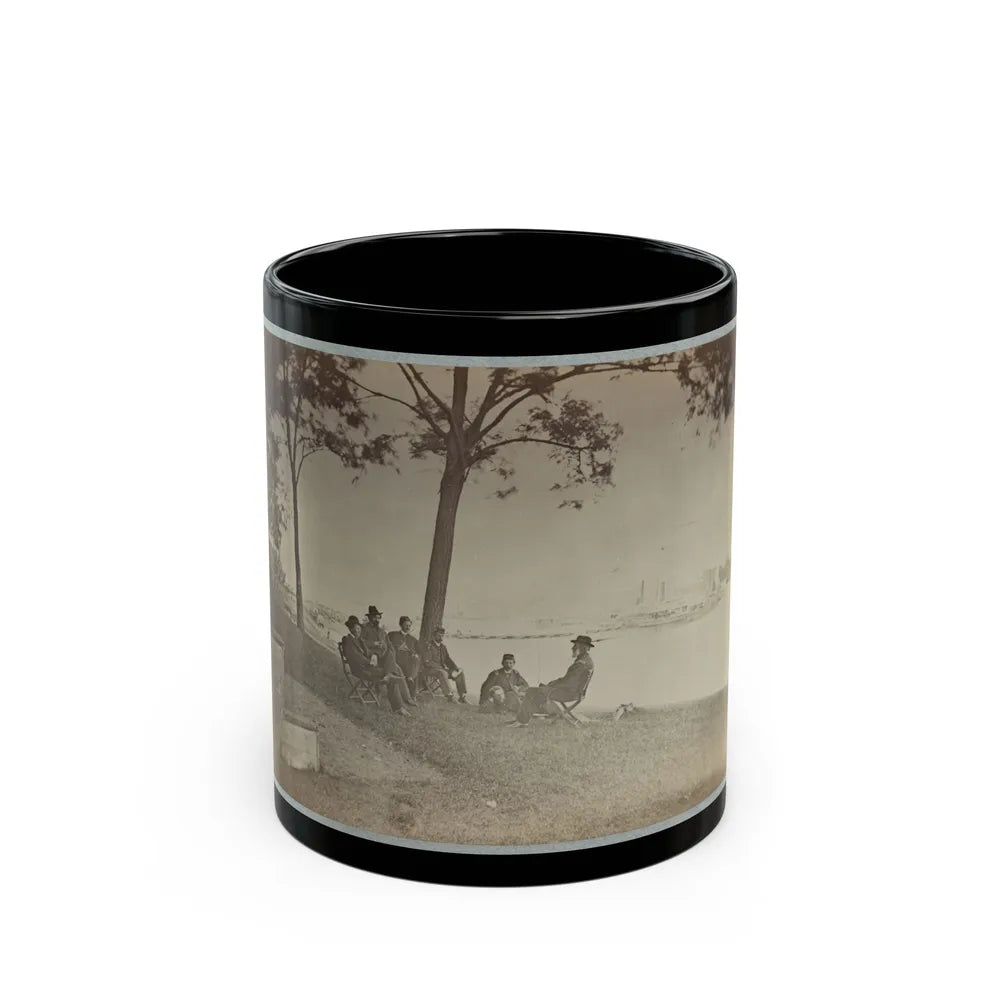 Brig. Gen. J. J. Abercrombie And Staff (U.S. Civil War) Black Coffee Mug-11oz-Go Mug Yourself