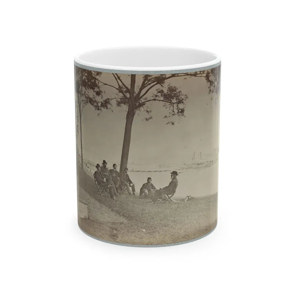 Brig. Gen. J. J. Abercrombie And Staff (U.S. Civil War) White Coffee Mug-11oz-Go Mug Yourself