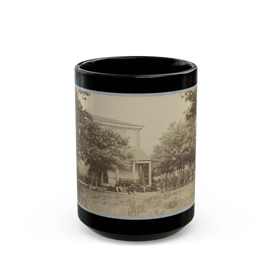 Brig. Gen. J. J. Abercrombie And Staff(2) (U.S. Civil War) Black Coffee Mug-15oz-Go Mug Yourself