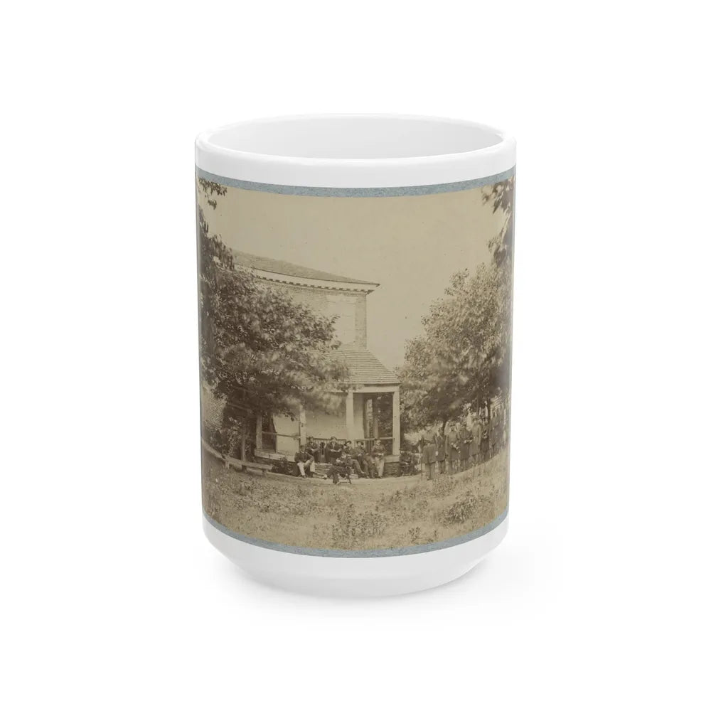 Brig. Gen. J. J. Abercrombie And Staff(2) (U.S. Civil War) White Coffee Mug-15oz-Go Mug Yourself