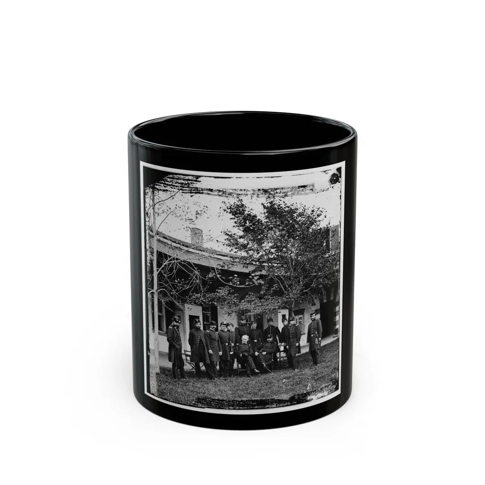 Brig. Gen. Mathew Martin Burke & Staff. (U.S. Civil War) Black Coffee Mug-11oz-Go Mug Yourself