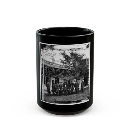 Brig. Gen. Mathew Martin Burke & Staff. (U.S. Civil War) Black Coffee Mug-15oz-Go Mug Yourself