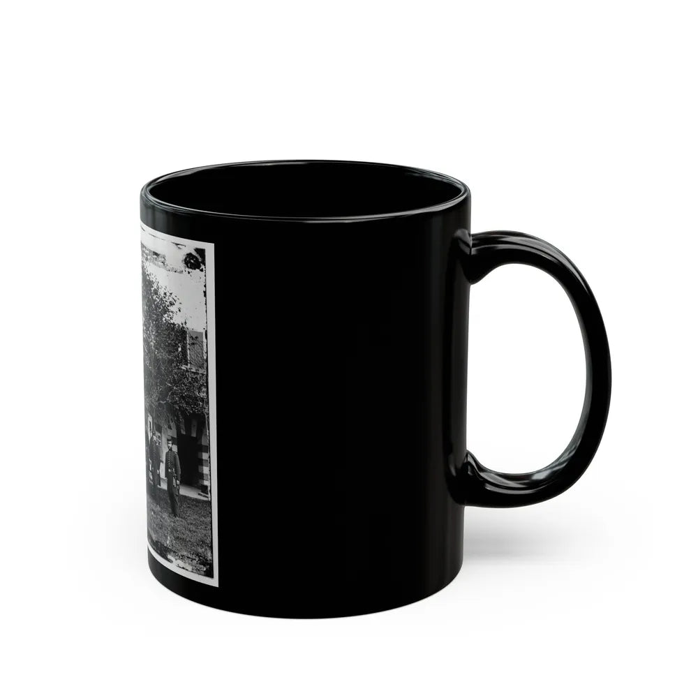 Brig. Gen. Mathew Martin Burke & Staff. (U.S. Civil War) Black Coffee Mug-Go Mug Yourself