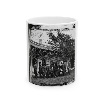 Brig. Gen. Mathew Martin Burke & Staff. (U.S. Civil War) White Coffee Mug-11oz-Go Mug Yourself