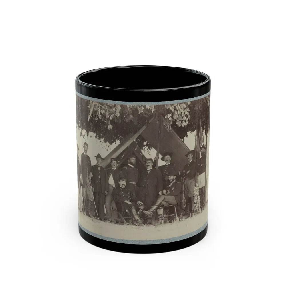 Brig. General J. H. Ledlie And Staff (U.S. Civil War) Black Coffee Mug-11oz-Go Mug Yourself