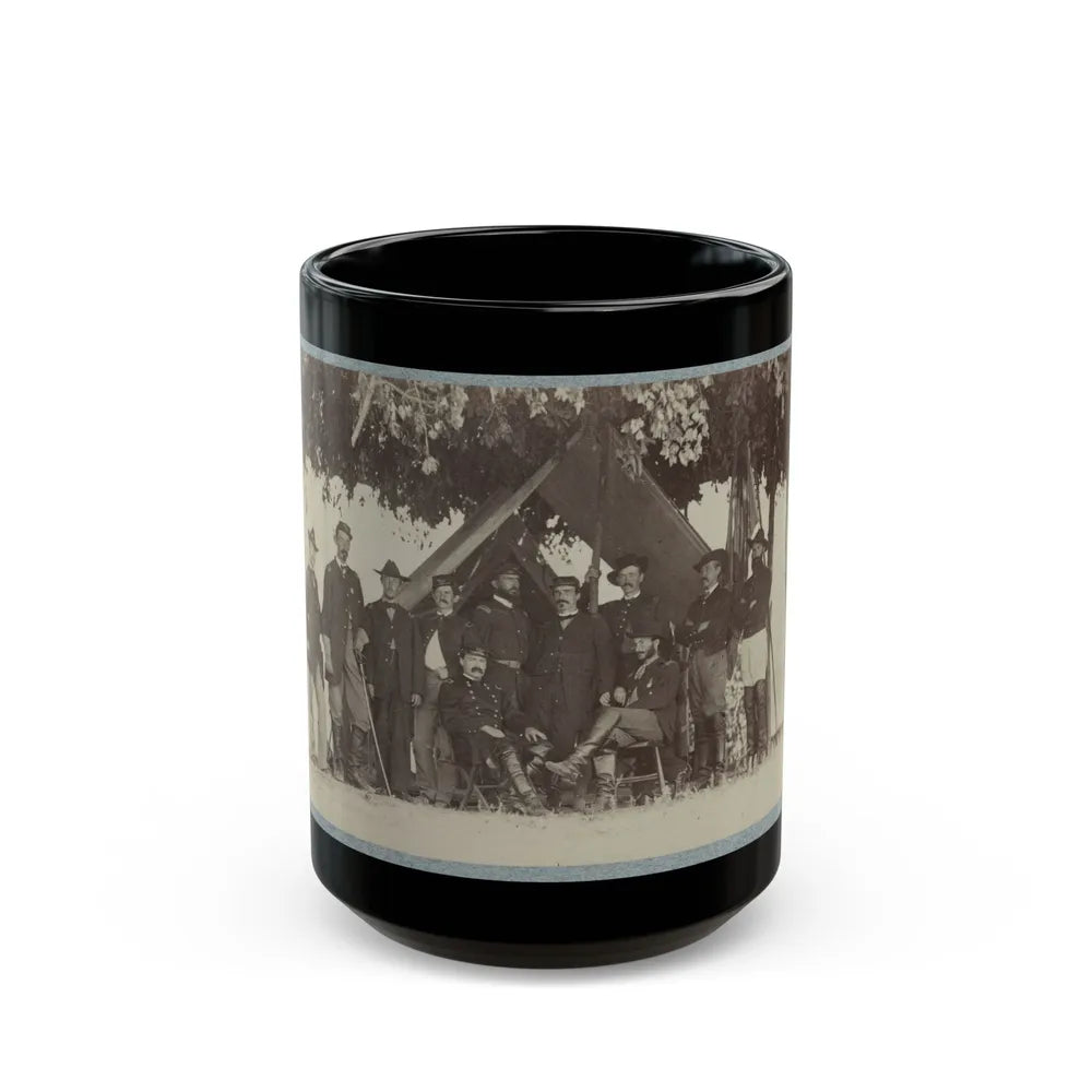 Brig. General J. H. Ledlie And Staff (U.S. Civil War) Black Coffee Mug-15oz-Go Mug Yourself