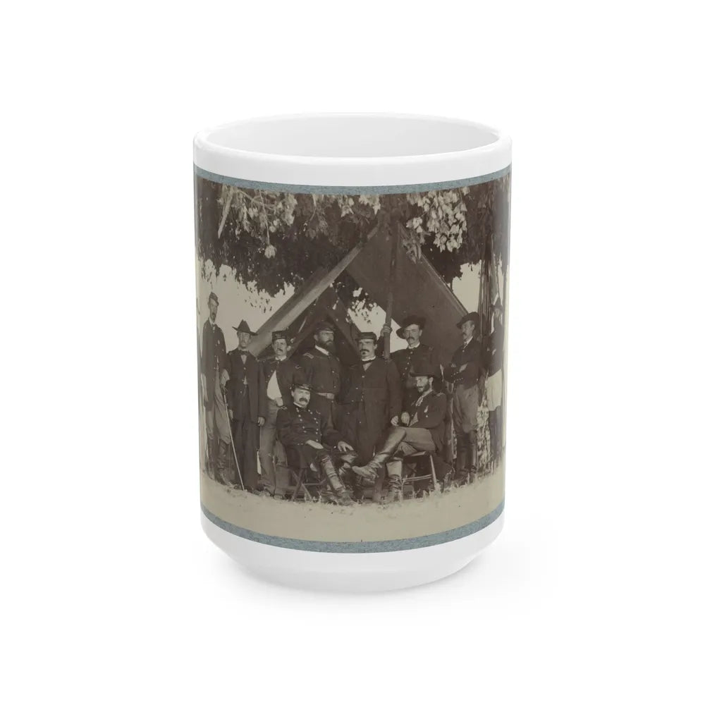 Brig. General J. H. Ledlie And Staff (U.S. Civil War) White Coffee Mug-15oz-Go Mug Yourself