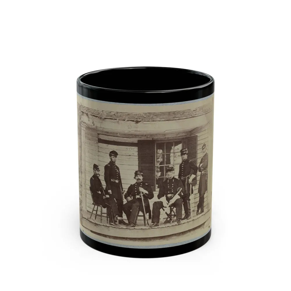 Brig. General J. S. Wadsworth And Staff (U.S. Civil War) Black Coffee Mug-11oz-Go Mug Yourself