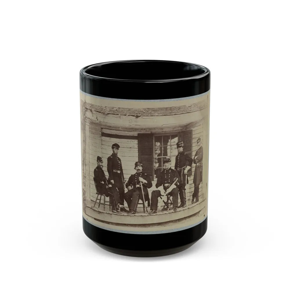 Brig. General J. S. Wadsworth And Staff (U.S. Civil War) Black Coffee Mug-15oz-Go Mug Yourself