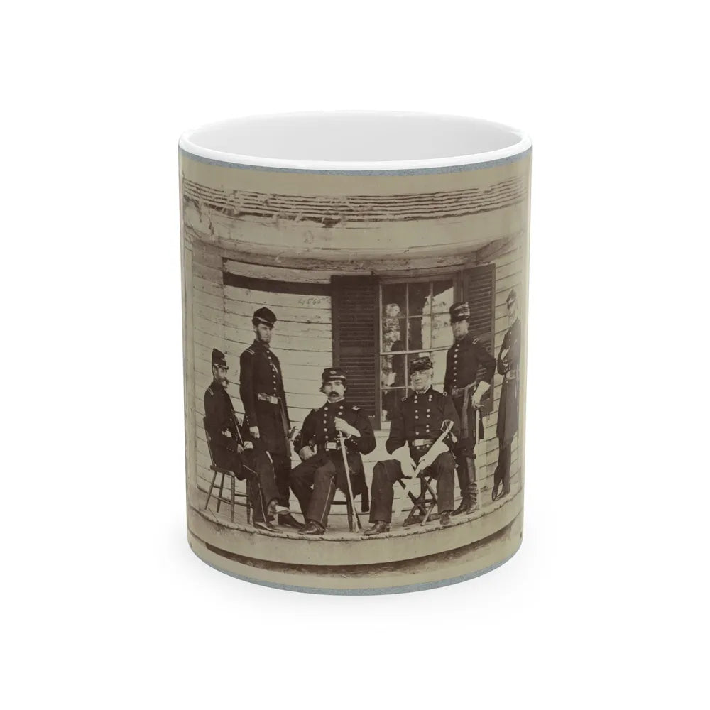 Brig. General J. S. Wadsworth And Staff (U.S. Civil War) White Coffee Mug-11oz-Go Mug Yourself