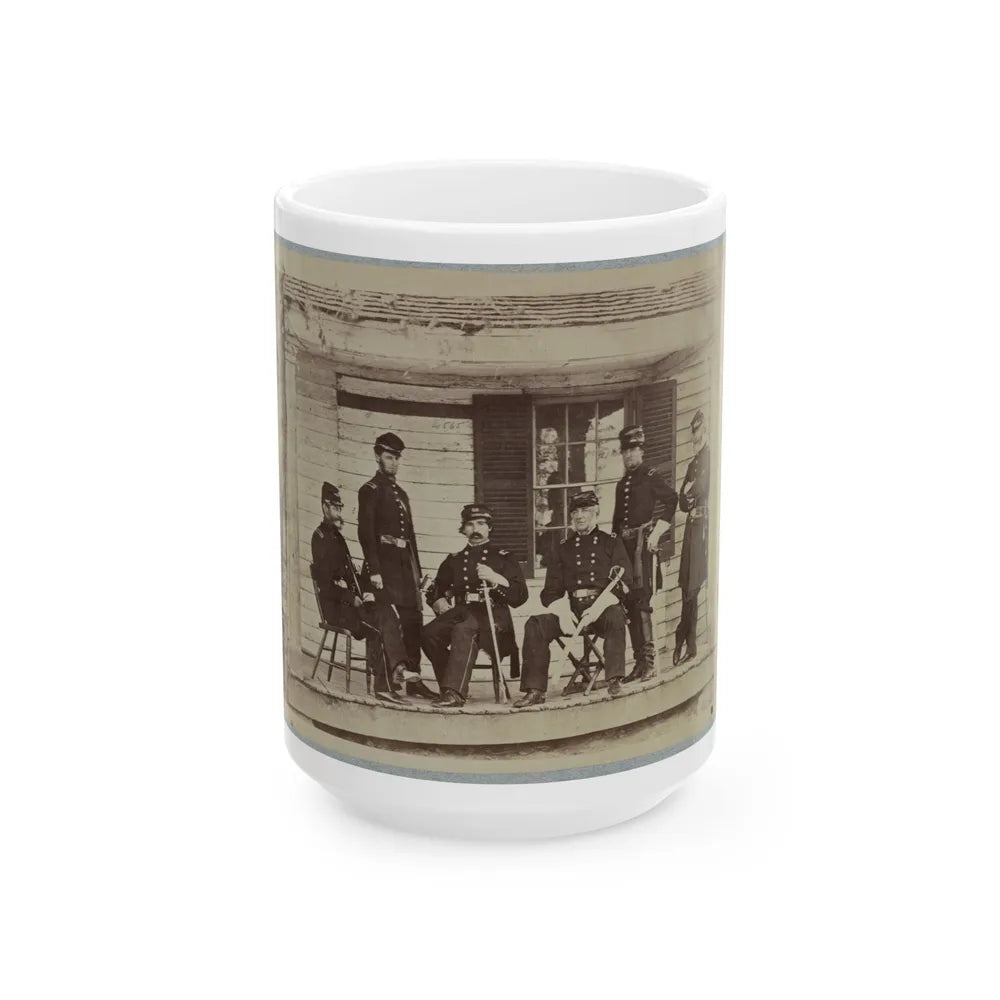 Brig. General J. S. Wadsworth And Staff (U.S. Civil War) White Coffee Mug-15oz-Go Mug Yourself