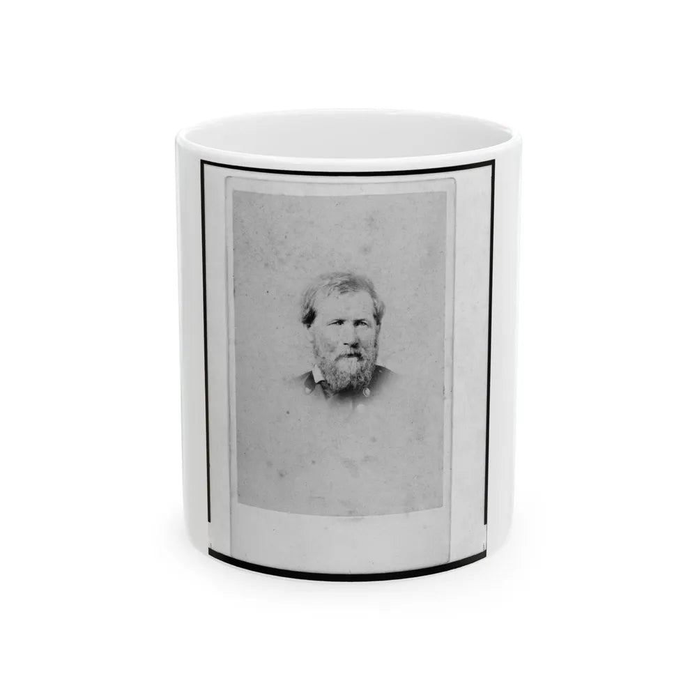 Brig. General John Mcauley Palmer, Union Officer, Bust Portrait, Facing Front (U.S. Civil War) White Coffee Mug-11oz-Go Mug Yourself