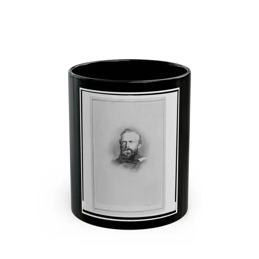 Brigade Commisariat Captain Edward Mueller, Union Officer In The 32nd Indiana Regiment, Bust Portrait, Facing Front (U.S. Civil War) Black Coffee Mug 11oz - Go Mug Yourself
