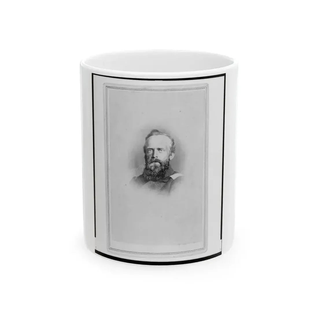Brigade Commisariat Captain Edward Mueller, Union Officer In The 32nd Indiana Regiment, Bust Portrait, Facing Front (U.S. Civil War) White Coffee Mug 11oz - Go Mug Yourself