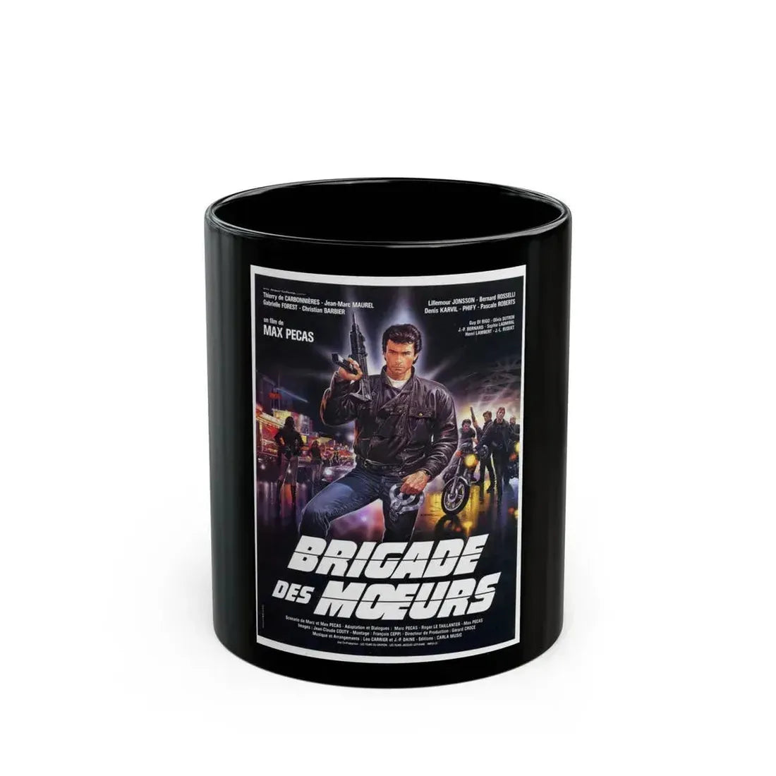 BRIGADE OF DEATH 1985 Movie Poster - Black Coffee Mug 11oz - Go Mug Yourself