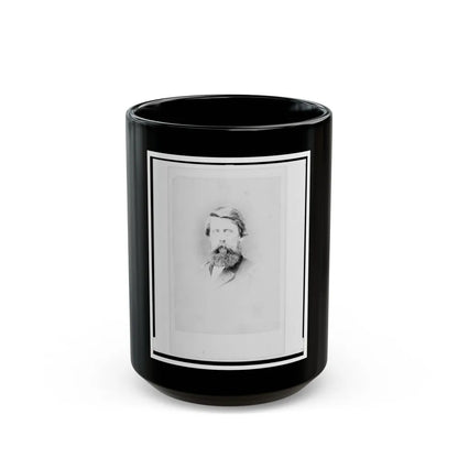 Brigadier General Jefferson Columbus Davis, Union Officer, Bust Portrait, Facing Front (U.S. Civil War) Black Coffee Mug-15oz-Go Mug Yourself