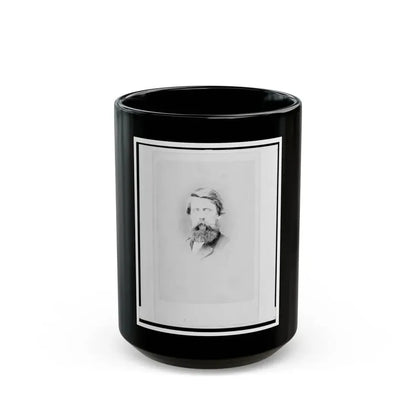 Brigadier General Jefferson Columbus Davis, Union Officer, Bust Portrait, Facing Front (U.S. Civil War) Black Coffee Mug 15oz - Go Mug Yourself