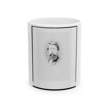Brigadier General Jefferson Columbus Davis, Union Officer, Bust Portrait, Facing Front (U.S. Civil War) White Coffee Mug 11oz - Go Mug Yourself