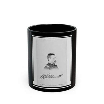 Brigadier General William G. Mank, Union Officer In The 32nd Indiana Regiment, Head-And-Shoulders Portrait, Turned Right (U.S. Civil War) Black Coffee Mug 11oz - Go Mug Yourself