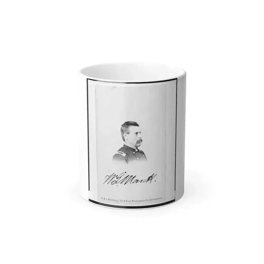 Brigadier General William G. Mank, Union Officer in the 32Nd Indiana Regiment, Head-and-Shoulders Portrait, Turned Right (U.S. Civil War) Color Changing Coffee Mug 11oz Default Title 11oz - Go Mug Yourself
