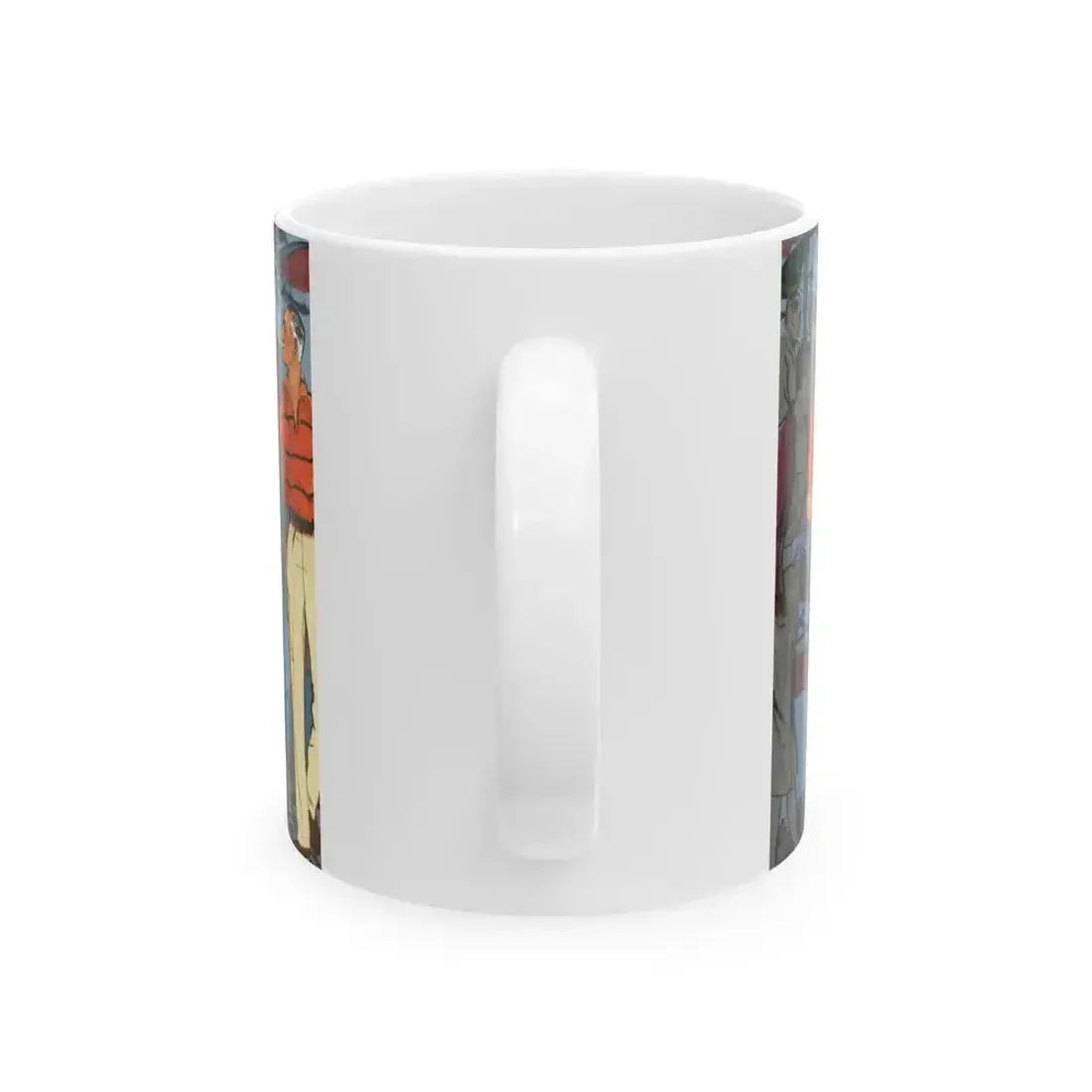 Bright Lights in Sportswear, Esquire, June 1955 - White Coffee Mug - Go Mug Yourself