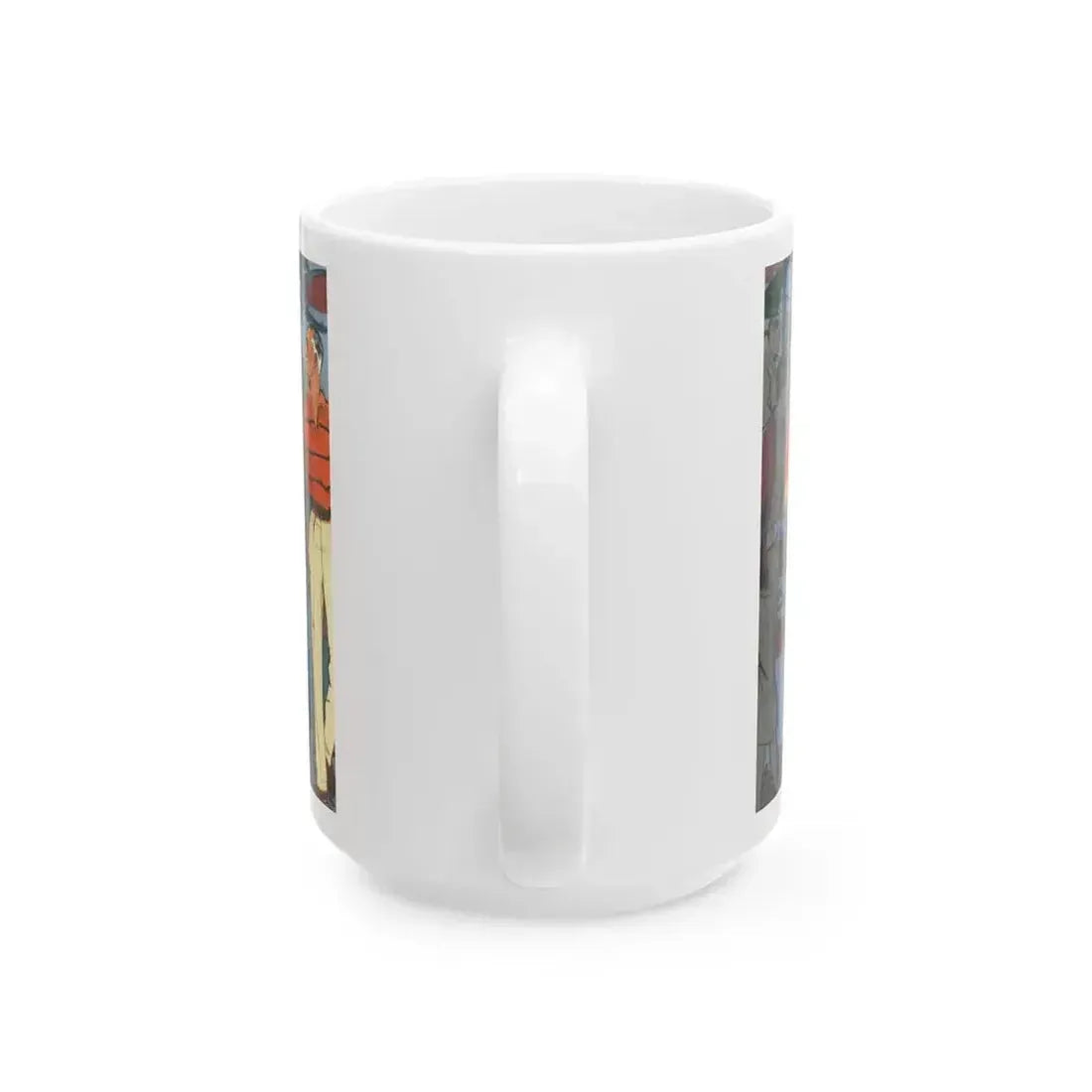 Bright Lights in Sportswear, Esquire, June 1955 - White Coffee Mug - Go Mug Yourself