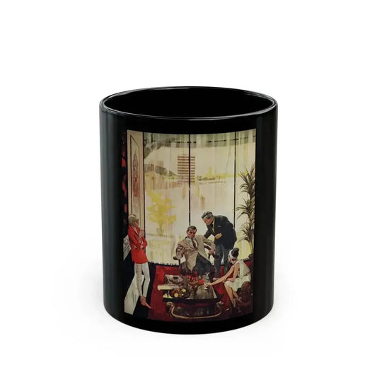 Bright Orange Shroud, Cosmopolitan Illustration, April 1965 - Black Coffee Mug 11oz - Go Mug Yourself