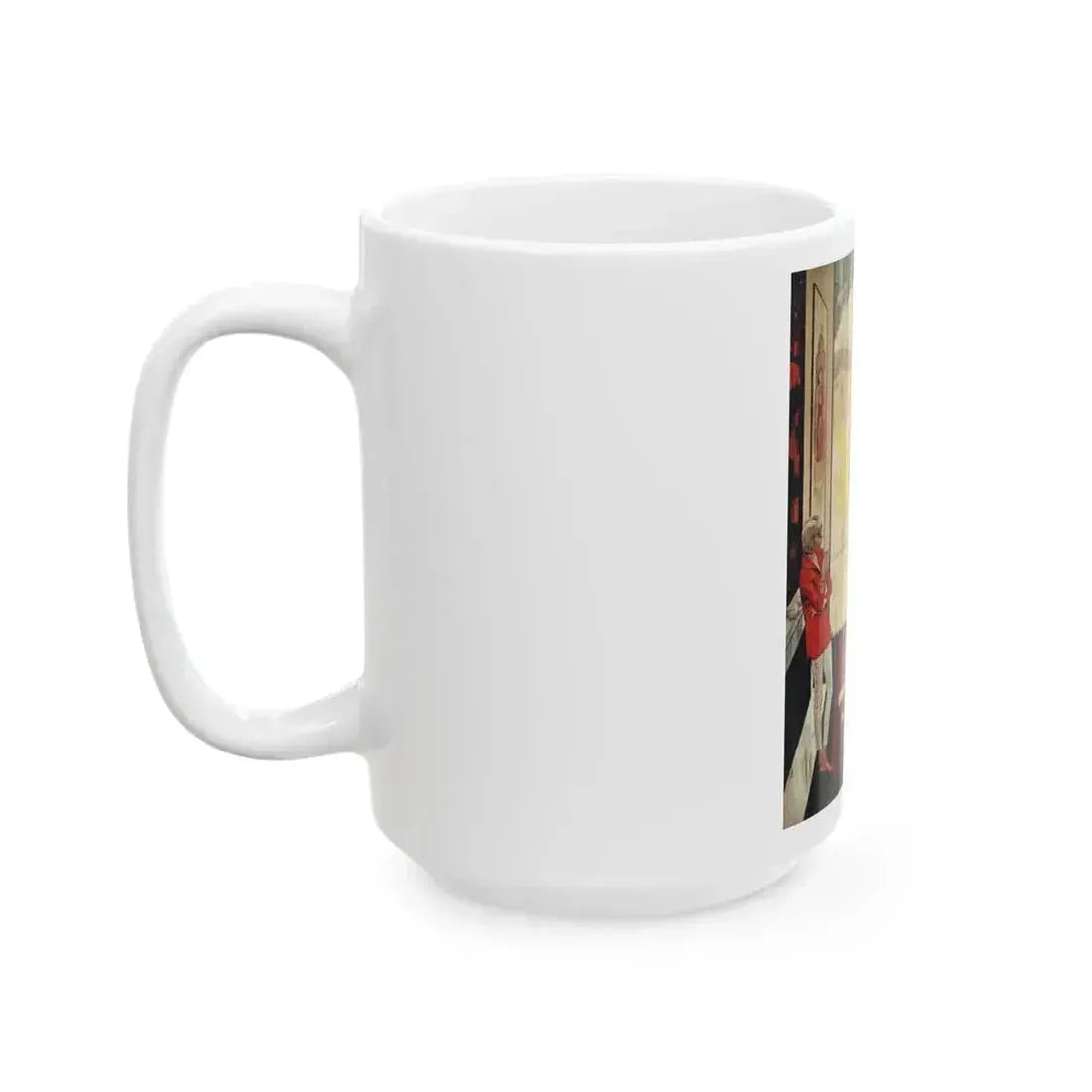 Bright Orange Shroud, Cosmopolitan Illustration, April 1965 - White Coffee Mug - Go Mug Yourself