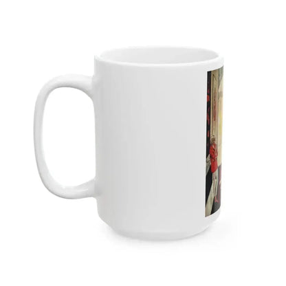 Bright Orange Shroud, Cosmopolitan Illustration, April 1965 - White Coffee Mug - Go Mug Yourself