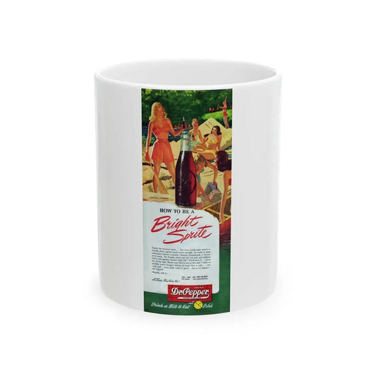 Bright Sprite, Dr. Drpepper advertisement, 1946 - White Coffee Mug 11oz - Go Mug Yourself
