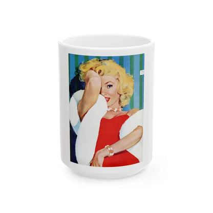 Bring Back the Bride, The Saturday Evening Post, 7 september 1957 - White Coffee Mug 15oz - Go Mug Yourself